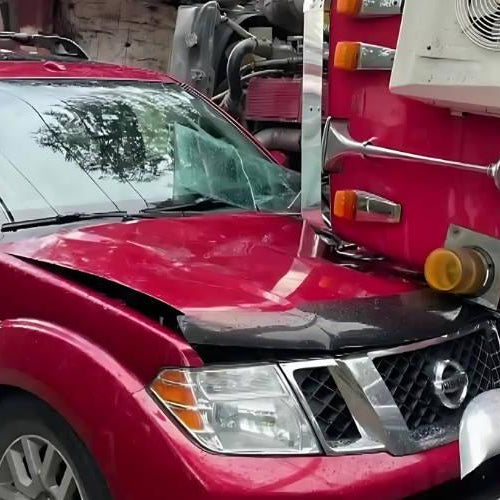 Truck Topples onto Maple Ridge Man's Vehicle in Terrifying Dash Cam Footage