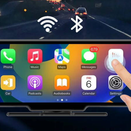 How does the BlackboxMyCar S-Drive Display Work with Existing Bluetooth and Carplay?