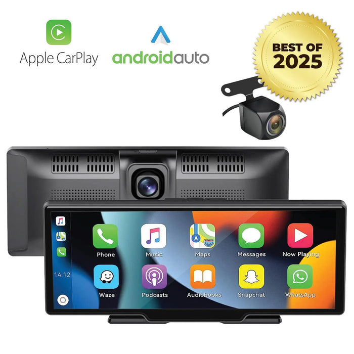 Écran sans fil BlackboxMyCar S-Drive 10" CarPlay et Android Auto avec caméra de tableau de bord