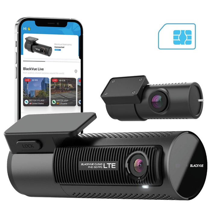BlackVue DR750X-2CH LTE Plus Cloud Dash Cam - Dash Cams - BlackVue DR750X-2CH LTE Plus Cloud Dash Cam - 1080p Full HD @ 60 FPS, 12V Plug-and-Play, 2-Channel, 256GB, Adhesive Mount, App Compatible, Cloud, Desktop Viewer, G-Sensor, GPS, Hardwire Install, Loop Recording, LTE, Mobile App, Mobile App Viewer, Mount, Night Vision, Parking Mode, Rear Camera, sale, Security, South Korea, Super Capacitor - BlackboxMyCar Canada