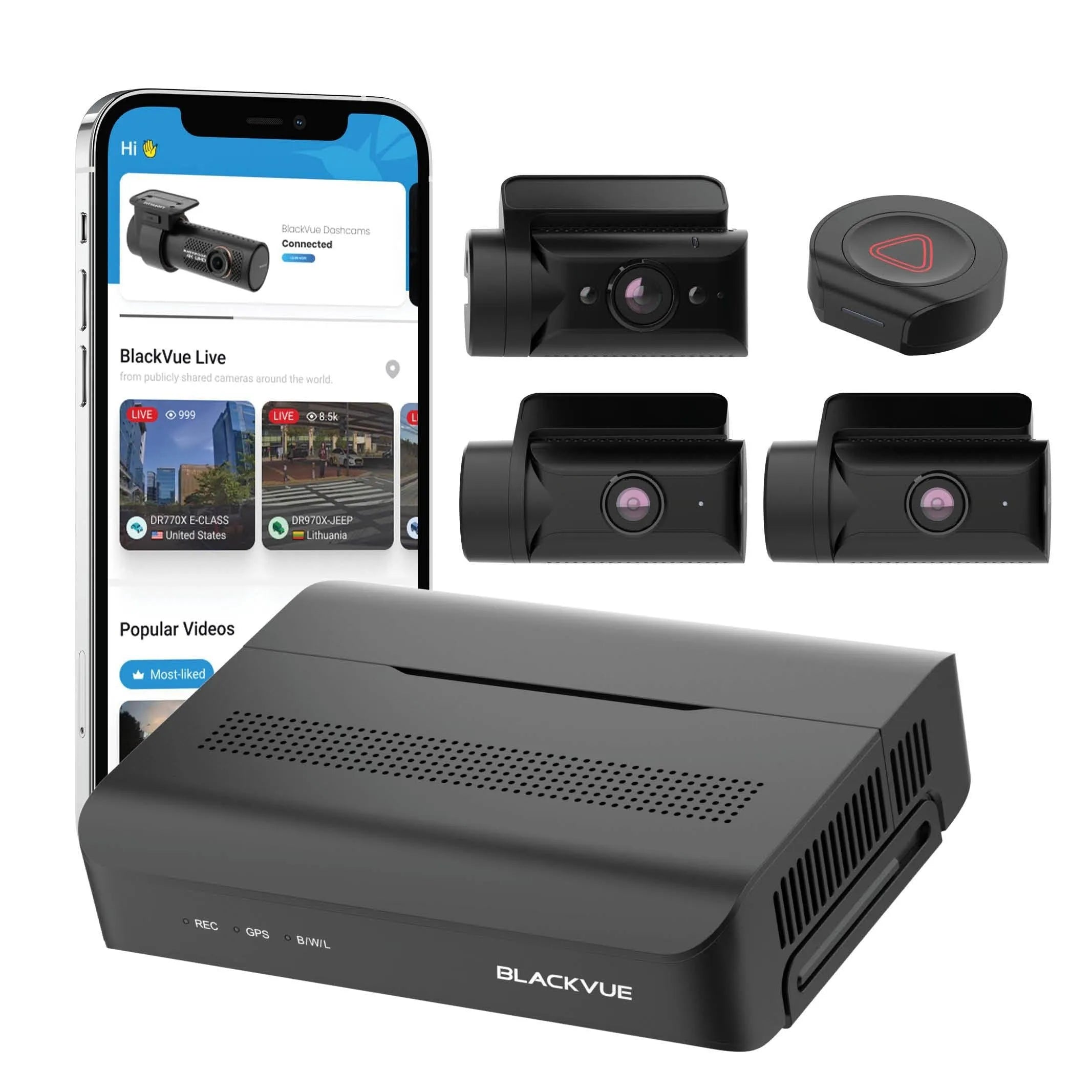 Packs de caméras embarquées BlackVue [Pack covoiturage ; COMMANDE EN ATTENTE] BlackVue DR900X-2CH IR + DR750X-1CH + BlackboxMyCar BI-750 + Garantie bonus d'un an