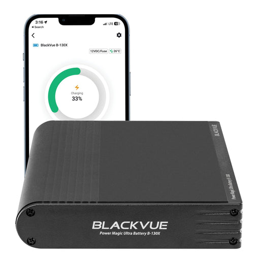 BlackVue Power Magic Ultra Battery (B-130X) - Dash Cam Accessories - {{ collection.title }} - 12V Plug-and-Play, App Compatible, Battery, Bluetooth, Dash Cam Accessories, Hardwire Install, LiFePO4, Mobile App, Parking Mode, South Korea - BlackboxMyCar Canada